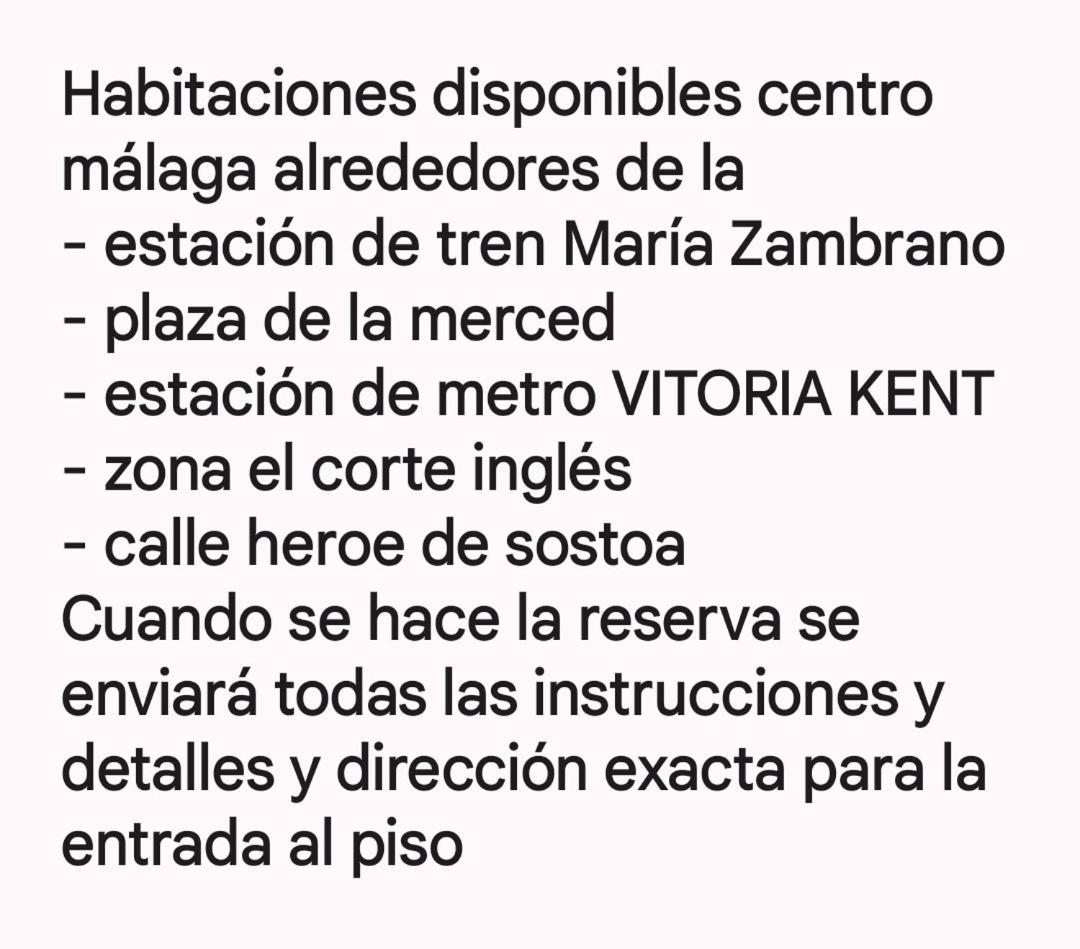 Habitaciones Privada Preciosa Grande Centro Malaga Tambien Cerca De La Playa Wi-Fi Dış mekan fotoğraf